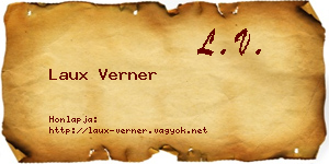 Laux Verner névjegykártya